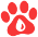 red paw icon - bullies against bullying
